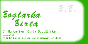 boglarka birta business card